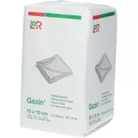 Lohmann & Rauscher Gazin Gaaskompres 10 x 10cm 18507 100 St Compressen