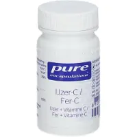 Pure Encapsulations IJzer-C | IJzer met de 'verwerkingshelper' vitamine C 60 St Capsules