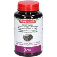 SuperDiet Geactiveerde Plantaardige Houtskool 150 St Capsules