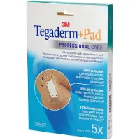 3M Tegaderm + Pad Transparant Filmverband Met Absorberend Kompres 9cm X 15cm 3589P 5 St Pleister