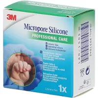 3M Micropore Silicone Medische Hechtpleister 2.5cm X 5m 2775-1Fr 1 St Pleister