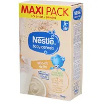 Nestle Baby Cereals Rijst Vanille Glutenvrij 500 g Beslag