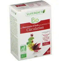 SuperDiet Circulation Complex Paardenkastanje - Rode Wijnstok - Hamamelis - Ginkgo Bio 120 St Tabletten
