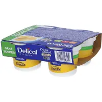 Delical Crème Dessert Hp-Hc Vanille Suikervrij 4x125 g Voeding