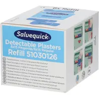 Salvequick Blue Detectable Plasters Refill 51030126 6x30 St Pleister