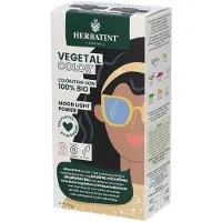 Herbatint Vegetal Color – 100% Biologische, Vegan Haarkleuring en -verzorging – met Ayurvedische Planten – Moon Light Power (zwart) 100 g Crème