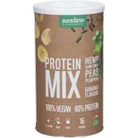 Purasana Vegan Protein Mix Hemp Sunflower Peas Pumpkin Banana Bio 400 g Poeder