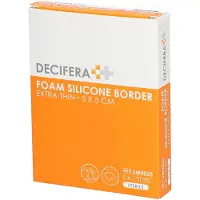 Decifera Foam Silicone Border Extra Thin 5 x 5 cm Sw0025 5 St Pleister
