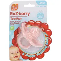 Raz Baby Bijtring Razberry Roze 3M+ 1 St Fopspeen