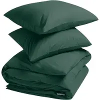 Yumeko Dekbedovertrek set Percal Katoen 140x220 Groen - Eco, Bio & Fairtrade