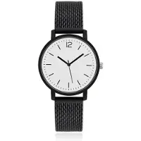 LGT JWLS Dameshorloge met Silicone Band - Zwarte Band, Witte Wijzerplaat, Zwarte Uuraanduiding en Wijzers
