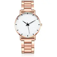 LGT JWLS Herenhorloge - Extra Plat Quartz Uurwerk - Rose Goud met Witte Wijzerplaat