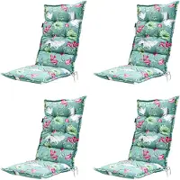 Madison tuinstoelkussen hoge rug 123x50 - vieve green 4 stuks