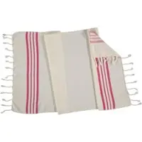 Lalay Kleine hamamdoek Krem Sultan natural fuchsia van Lalay