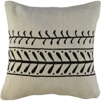 Lalay Kussenhoes linnen hand printed black van Lalay