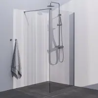 Brauer Season inloopdouche model C helder glas 110x200 incl. glascoating RVS-kleurig geborsteld