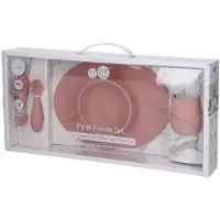 Ezpz Geschirr-Set - Silikon - 4 Teile - Rosa - - One Size - Geschirr-Sets