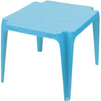 Pflanzen-Kölle Kindertafel - blauw - kunststof - buiten/binnen - L56 x B51 x H44 cm - Bijzettafels - Bijzettafels
