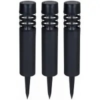 Luxform Tuinlamp Solar Montelimar Black 5 Lumen (Set van 3)