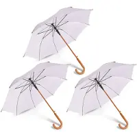Merkloos 3x Paraplu aluminium Polyester aantal ribben: 8 Stevige paraplu 102 cm Diameter Veilig Desig Automatische