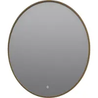 Guido Gusto Ronde badkamerspiegel Mauri copper met verwarming, LED verlichting en touch sensor 100x100cm