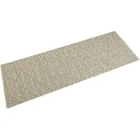 vidaXL Keukenmat wasbaar bladprint 45x150 cm fluweel