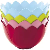 Zak!Designs zakdesigns Schussel Lotus 13cm 4er-Set in rot, Melamin, 45x20x15 cm