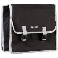 Falkx dubbele fietstas 33 x 33 x 13 cm zwart grijs
