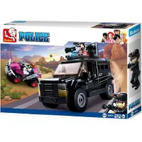 Sluban ModelBricks SWAT Gepantserd Voertuig bouwspeelgoed kinderen vanaf 6 jaar – Constructiespeelgoed modelbouw – bouwdoos met 293 bouwstenen en 3 minifiguren – M38-B0653