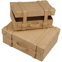Creativ Company Papier-maché Koffers 2 maten h: 4.5+5