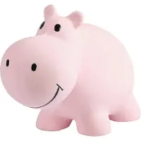 Tikiri Mijn Eerste Safaridiertje - Hippo - In Natuurlijk Rubber - Met Belletje - 0 Jaar