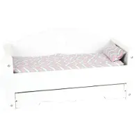 Small Foot houten poppenbed met lade en beddengoed, 4dlg.