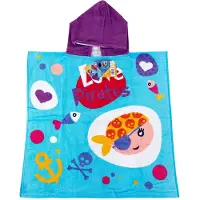 Kids Licensing Handdoek poncho piraatjes, 60x120cm