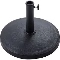 PimXL Parasolvoet Beton 12 kg - Zware Parasolstandaard Ø44,5 cm - Geschikt voor 38-48 mm Parasolstok - Zwart