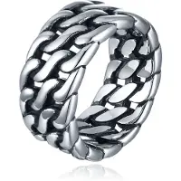 Mendes Heren Ring- Dual Cuban Silver-17mm