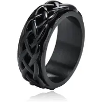 Mendes Ring voor Mannen - Celtic Band Black-19mm