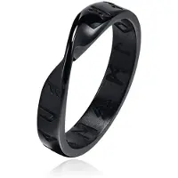 Mendes Nordic Heren Ring- Rune Script Black-19mm