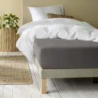 MOODIT Hoeslaken Alina Grey-1-persoons (80/90 x 200/210 cm)