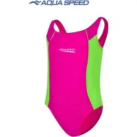 Aqua Speed Luna Badpak - Zwemkleding Meisjes - Roze/Lime 122