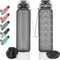 Lekro Waterfles met Tijdmarkeringen - Motivatie Drinkfles Met