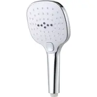 Big Buy Cooking Douchekop EDM 01332, ABS, vierkant, chroom, 12 x 3,1 x 24,5 cm