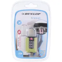 Dunlop 2x Reistassen slotje met TSA cijferslot groen - Kofferslotjes