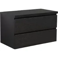 Badplaats Wastafelkast Angela 90 x 48 x 53,5 cm - zwart houtnerf - met bovenblad