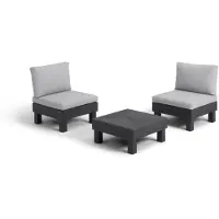 Keter Elements Balkonset - 2 stuks - 4 a 6 personen - Grafiet