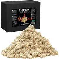Samba Premium aanmaakwokkels en aanmaakkrullen 5 kilo (ca 400 stuks) met lange brandduur voor veilig en snel aansteken van BBQ, vuurkorf en openhaard