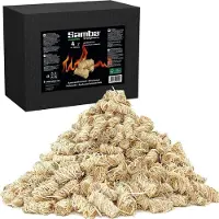 Samba Premium aanmaakwokkels en aanmaakkrullen 4 kilo (ca 320 stuks) met lange brandduur voor veilig aansteken van BBQ, openhaard en vuurkorf