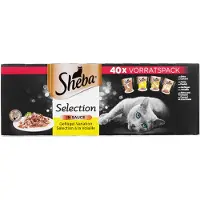 Sheba voeding voor katten Maaltijdzakje Selectie in Saus - Gevogelte 40x85g - 3.400 g