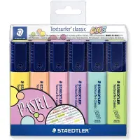 Staedtler Markeerstift - 6 st. 1,5 mm - Pastel - - OneSize - Markers