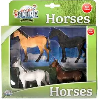 Kids Globe Paarden, 4st. 1:32