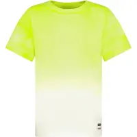 Vingino T-shirt Hermo met backprint neon geel/offwhite Jongens Katoen Ronde hals - maat 176